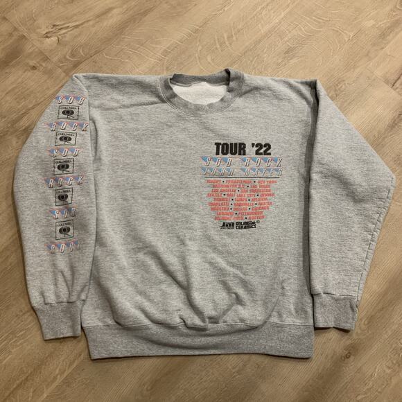 John Mayer Online Ceramics SOB Rock Tour '22 Sweatshirt Mens Small Gray Crewneck - Picture 2 of 8